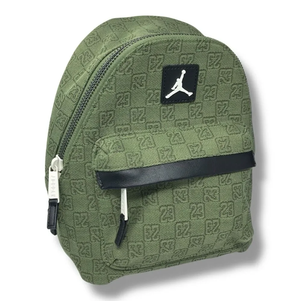 Jordan‎ Backpack Adult Green Mini Nike Monogram Logo Jacquard School 8L 7A0761